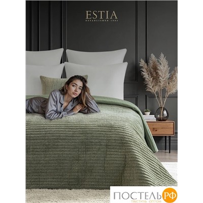 Estia ЭЛА зелен. Покрывало 240х260, 1 пр., 100% полиэстер
