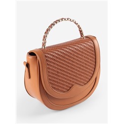 Ручка для сумки, металлическая, с винтами для крепления, 12.8×6.5 см, цвет золотой, коричневый