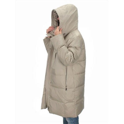 C223 GRAY/BEIGE Куртка зимняя женская (200 гр. холлофайбера)