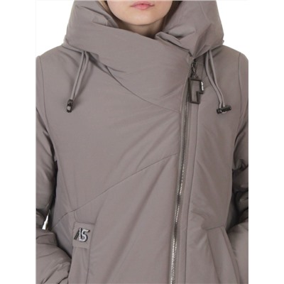 M-9102 GRAY/BEIGE Пальто зимнее женское (верблюжья шерсть, 120 гр. холлофайбер)