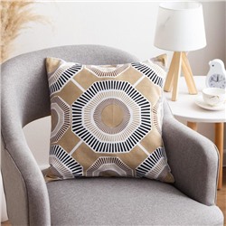 Наволочка декоративная 40×40 см, Circle beige, 100% хлопок