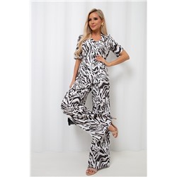 Костюм летний бело-бежевого цвета с брюками Маура №5