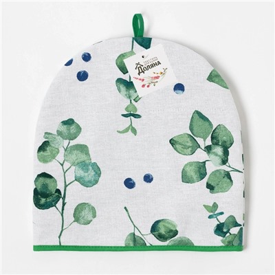 Грелка на чайник "Доляна" Eucalyptus 28х28см, 100% хл., 164г/м2