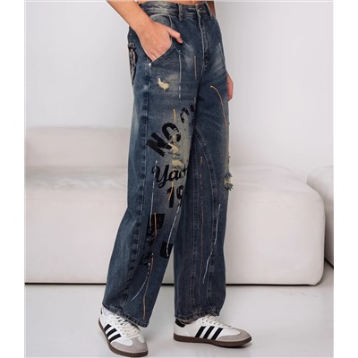 Джинсы #КТ8181 (1), синий