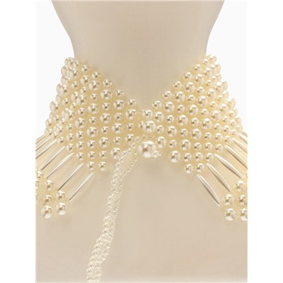 Колье-чокер жемчуг «Богема», d=8, 10, 12, белое