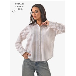 Женская рубашка оверсайз в полоску CRACPOT