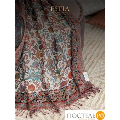 Estia РАФАЭЛЛА Плед борд. 130х170 см, 1 пр., 90% хлоп./10% мерин.шерсть , 285 гр/м2