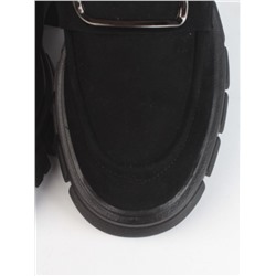 03-C1821-2 BLACK Лоферы женские (натуральная замша)