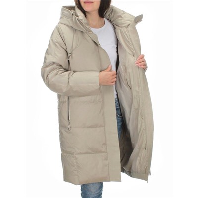 C223 GRAY/BEIGE Куртка зимняя женская (200 гр. холлофайбера)
