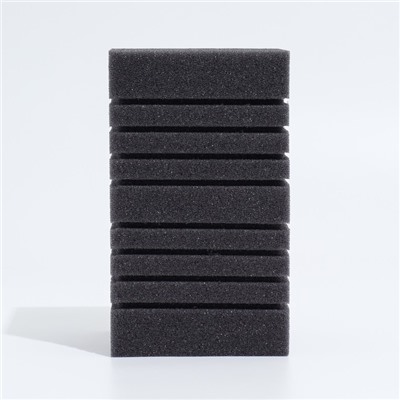 Губка прямоугольная для фильтра турбо № 14, 11×11×20 см, серая