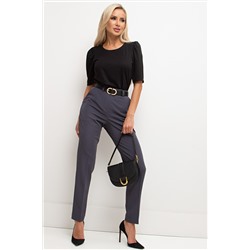 Блузка чёрная с рукавами-фонарики Элест №4