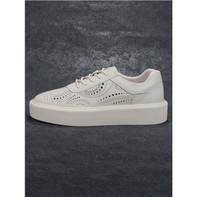 05-PDD166-1 BEIGE Кроссовки женские (натуральная кожа)