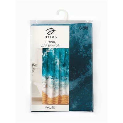 Штора для ванной «Waves», 145 х180 см