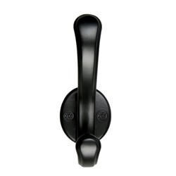 Крючок мебельный CAPPIO WAVE, двухрожковый, цвет черный