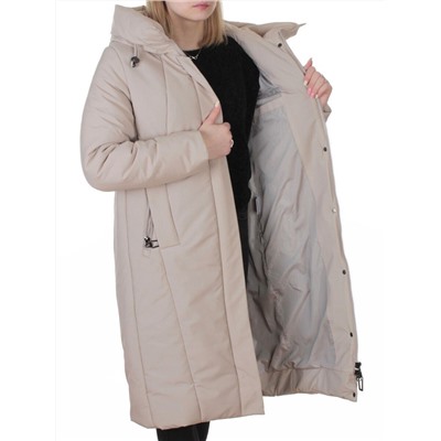 M-9098 BEIGE Пальто зимнее женское (верблюжья шерсть, 120 гр. холлофайбер)