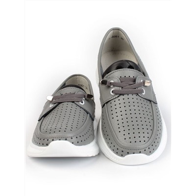 03-ZL-8861 DK. GRAY Полуботинки женские (натуральная кожа)