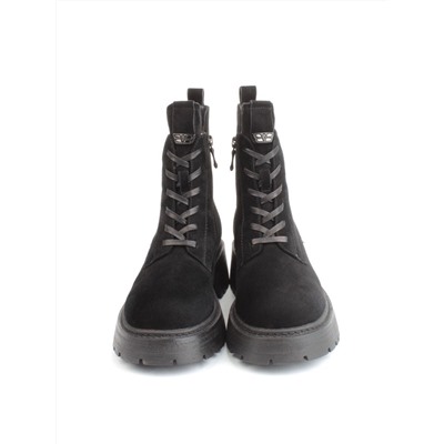 04-M3-1479 BLACK Ботинки зимние женские (натуральная замша, натуральный мех)