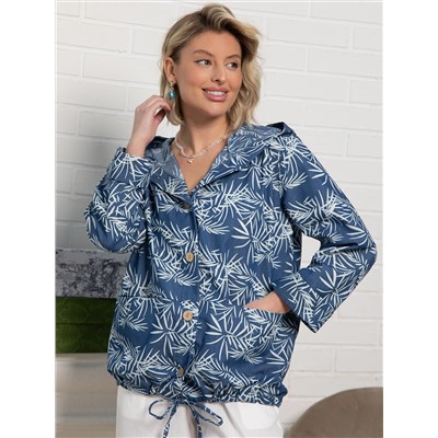 Пыльник Летний день (бело-синий) Б15182-8М