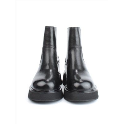 04-HJM396 BLACK Ботинки зимние женские (натуральная кожа, натуральный мех)