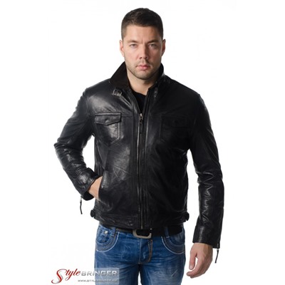 Куртка кожаная KREZZ M156 black