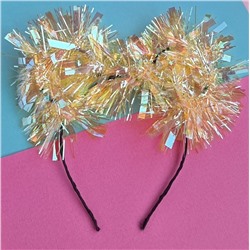 Ободок на голову "Ушки" с мишурой, жёлтый, арт. 059.874