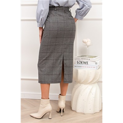 Юбка серая в клетку Скания №3