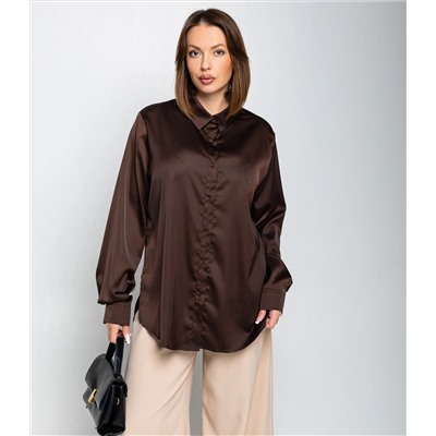 Рубашка #ОКТ085005, шоколадный