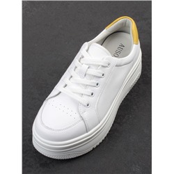 03-YC457-2 WHITE Кроссовки женские (натуральная кожа)