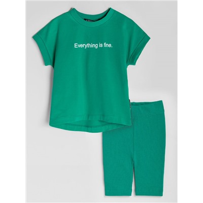 Футболка + велосипедки, Golf Green 18-5642