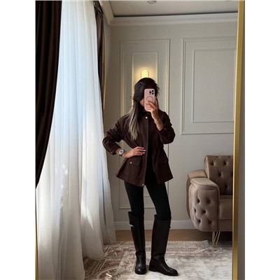 Парка замшевая