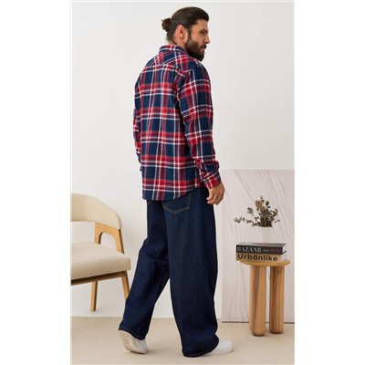 Рубашка F521-0460 blue-red