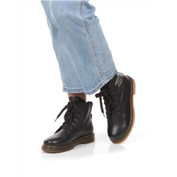 01-K-11031-1 BLACK Ботинки демисезонные женские (натуральная кожа)