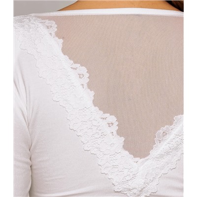 Лонгслив #КТ0140, белый