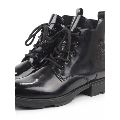 01-M43-13 BLACK Ботинки демисезонные женские (натуральная кожа)