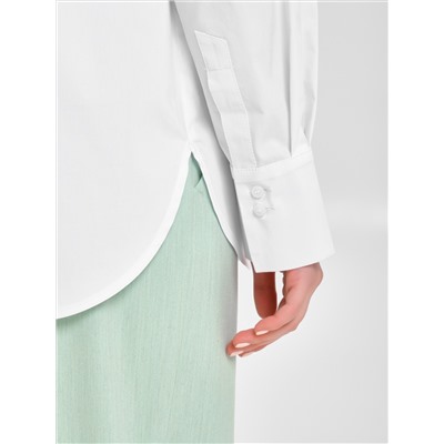 Блузка белая прямая