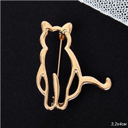 Брошь Кошка / 3356-1 /уп 24/