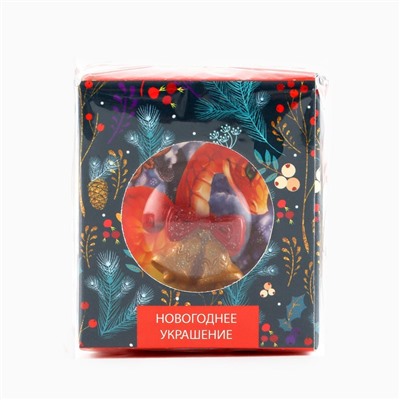 Новогодний шар ёлочный «Змейка», на Новый год, d = 6 см