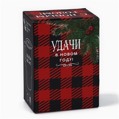 Термокружка с USB кабелем новогодняя Happy New Year, 450 мл