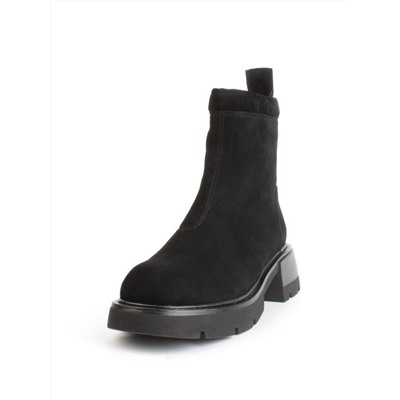 04-M3-L861 BLACK Ботинки зимние женские (натуральная замша, натуральный мех)