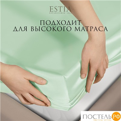 Estia ОРНЕЛЛА ментол Простыня на резинке 200х200+30, 1пр.,тенсель