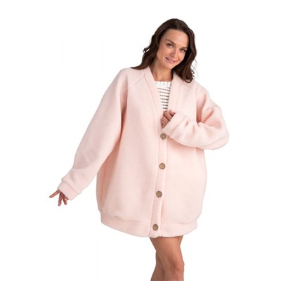 Кардиган ДЛИННЫЙ ТЕДДИ цвет Пудра