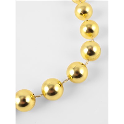 Бусы на нитях, 12 мм, 2 м, цвет золотой