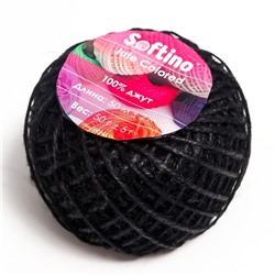 Пряжа 100% джут "Softino Jute Colored" 50м ±2м чёрный 50 гр