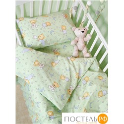 DAILY by T МИШКИ зелен КПБ 112х147-1/110х150-1/40х60-1, 3 пр., хл.