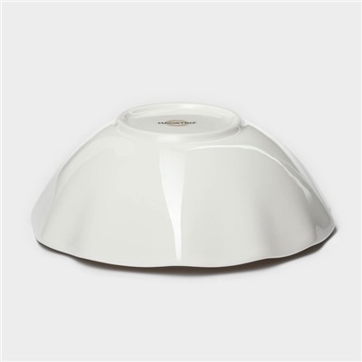 Салатник Magistro La Perle, 650 мл, d=17.5 см, фарфор, белый