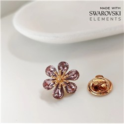 Брошь-значок с кристаллами Swarovski