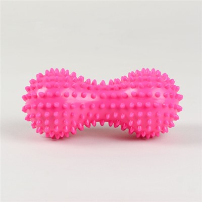 Мячик массажный Woohooo Double Spiny / 6,8 х15 см/ розовый /уп 100/