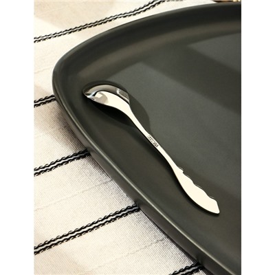 Ложка десертная из нержавеющей стали Magistro «Перо», длина 12.5 см, серебристая