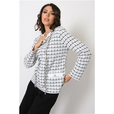 Жакет Д 3302/бело-черный