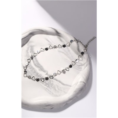 Чокер «Металлика» сердца, цвет серебро, L=30